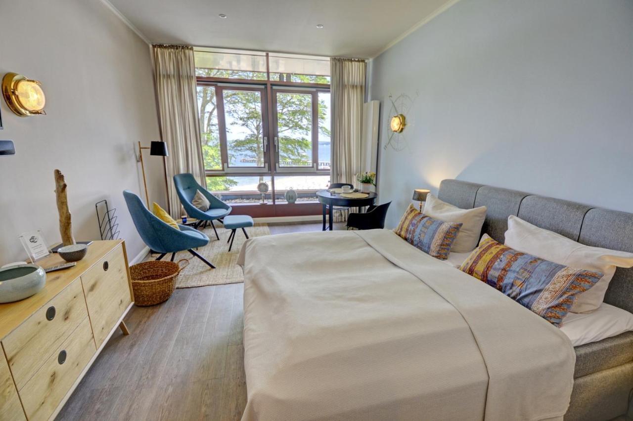 Fewo1846 Intermar - Marina Del Rey - Elegantes Studioapartment Mit Meerblick Und Eigenem Strandkorb กลึคส์บวร์ก ภายนอก รูปภาพ