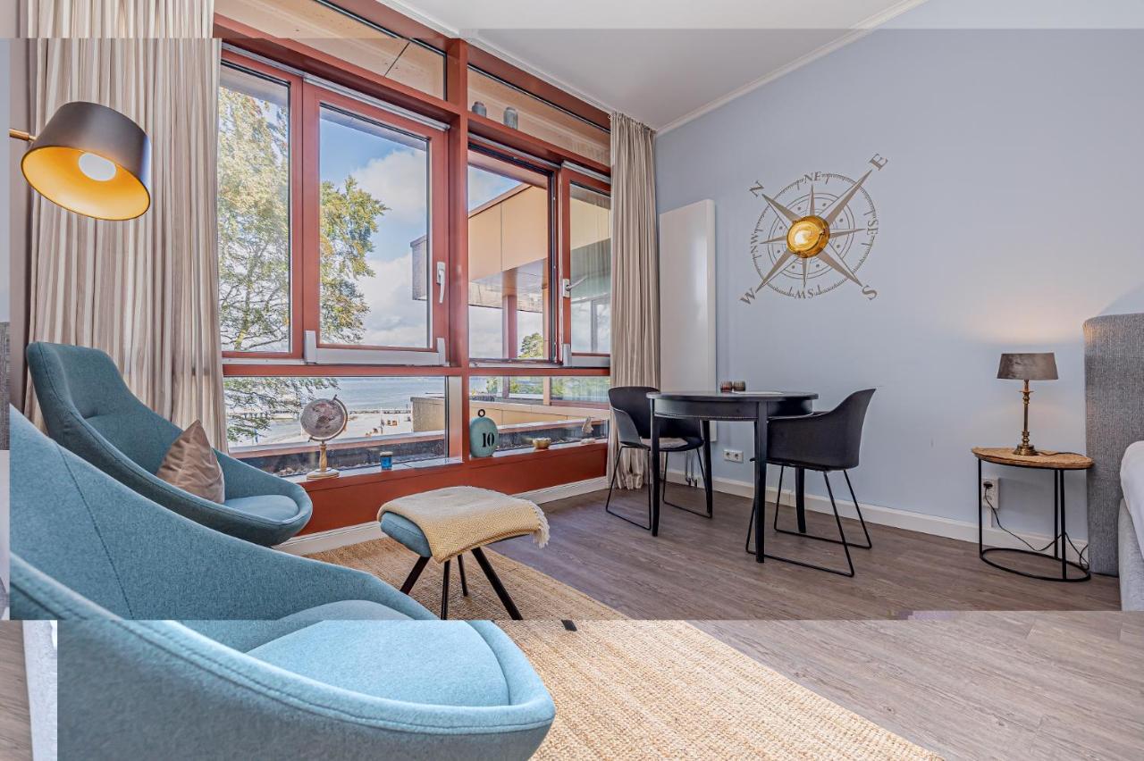 Fewo1846 Intermar - Marina Del Rey - Elegantes Studioapartment Mit Meerblick Und Eigenem Strandkorb กลึคส์บวร์ก ภายนอก รูปภาพ